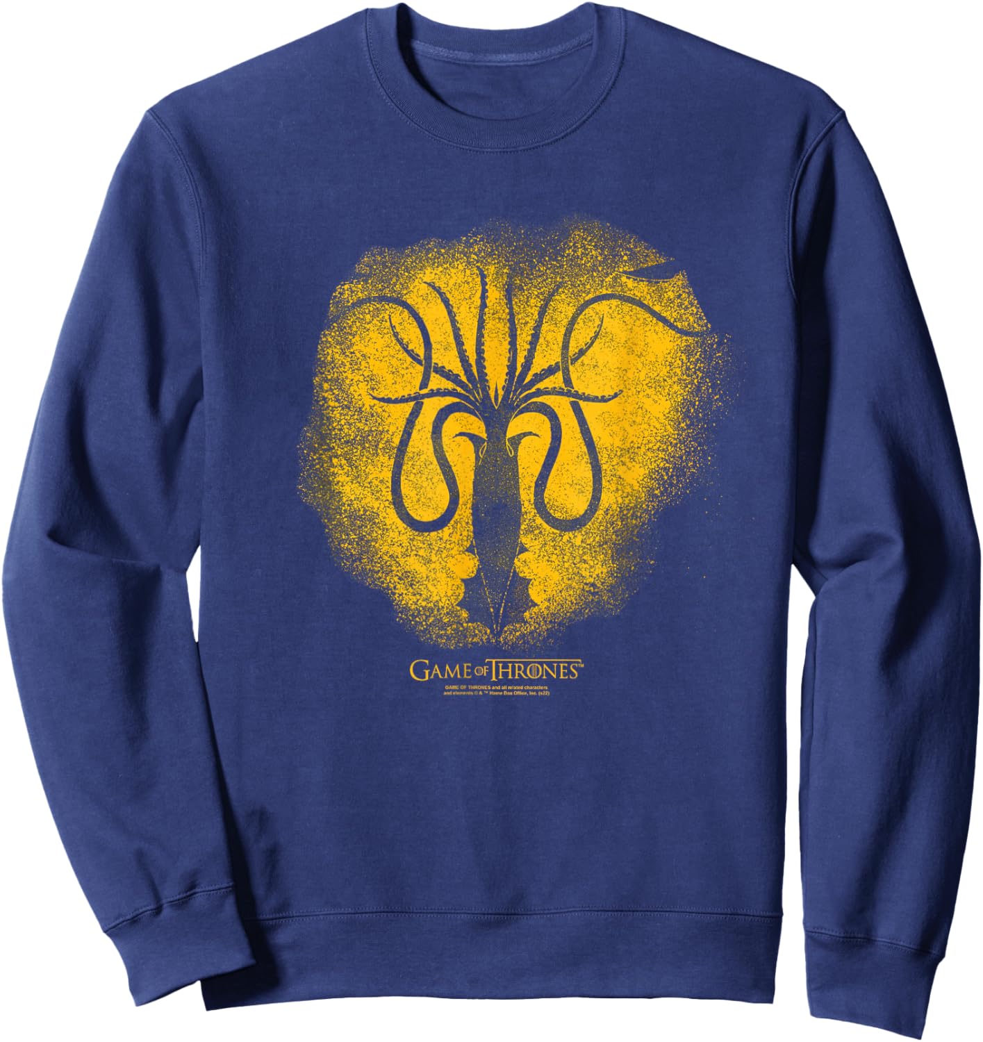 Game of Thrones Greyjoy Sprayed Outline Sigil Sweatshirt - Sweatshirt | Navy