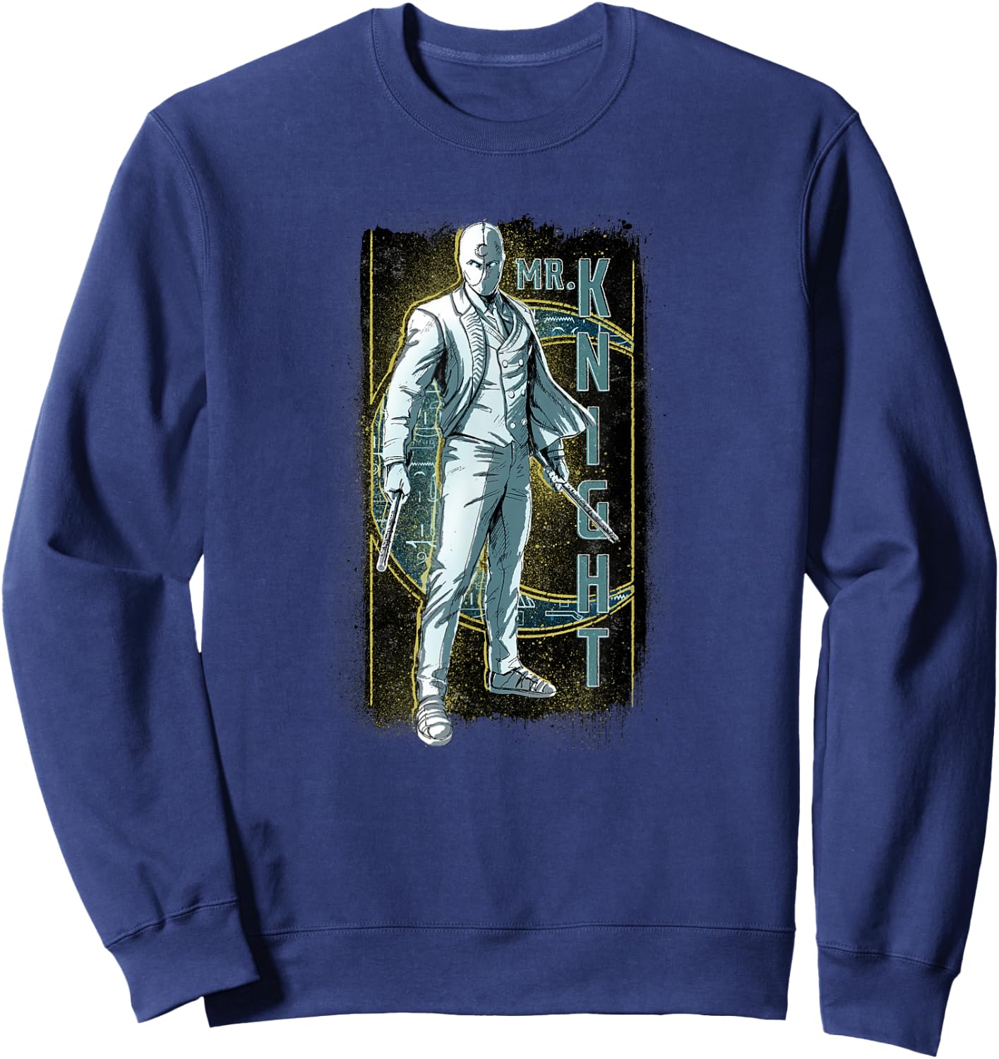Marvel Moon Knight Mr. Knight Batons and Crescent Moon Sweatshirt - Sweatshirt | Navy