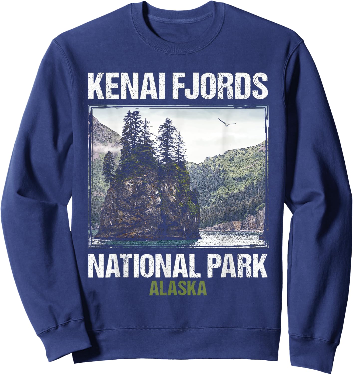 Kenai Fjords US National Park Alaska Gift Sweatshirt - Sweatshirt | Navy