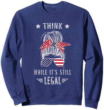 Think While It's Still Legal Sweatshirt - Sweatshirt | Navy