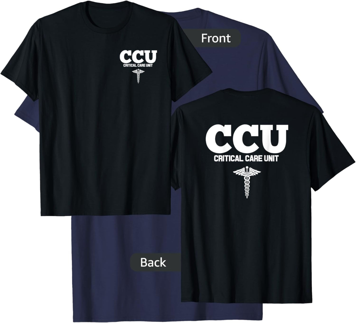 CCU Registered Nurse Critical & Cardiac Care Unit RN Staff T-Shirt - T-Shirt | Navy