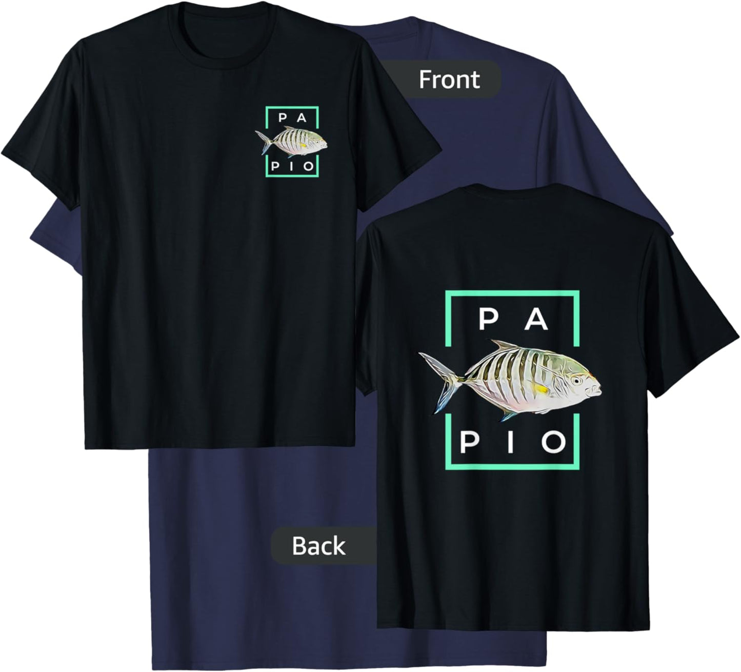 Hawaii Papio Fish T-Shirt - T-Shirt | Navy