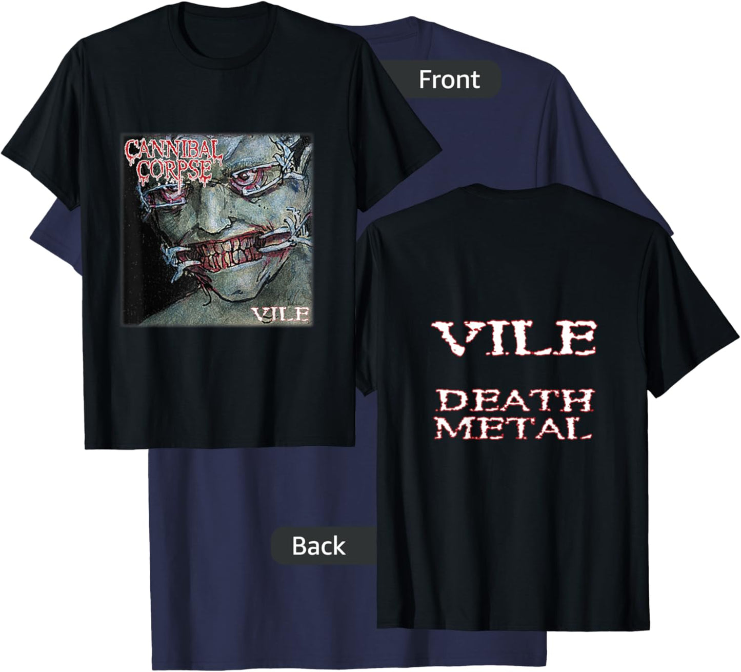 Cannibal Corpse - Official Merchandise - Vile T-Shirt - T-Shirt | Navy