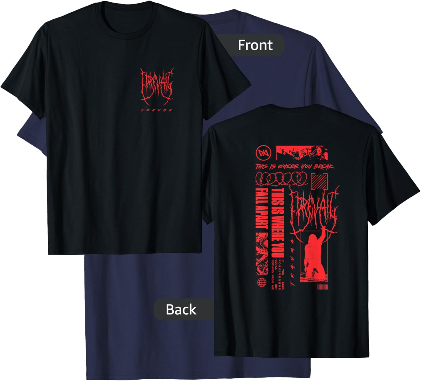 I Prevail - Official Merchandise - Black Metal Small T-Shirt - T-Shirt | Navy