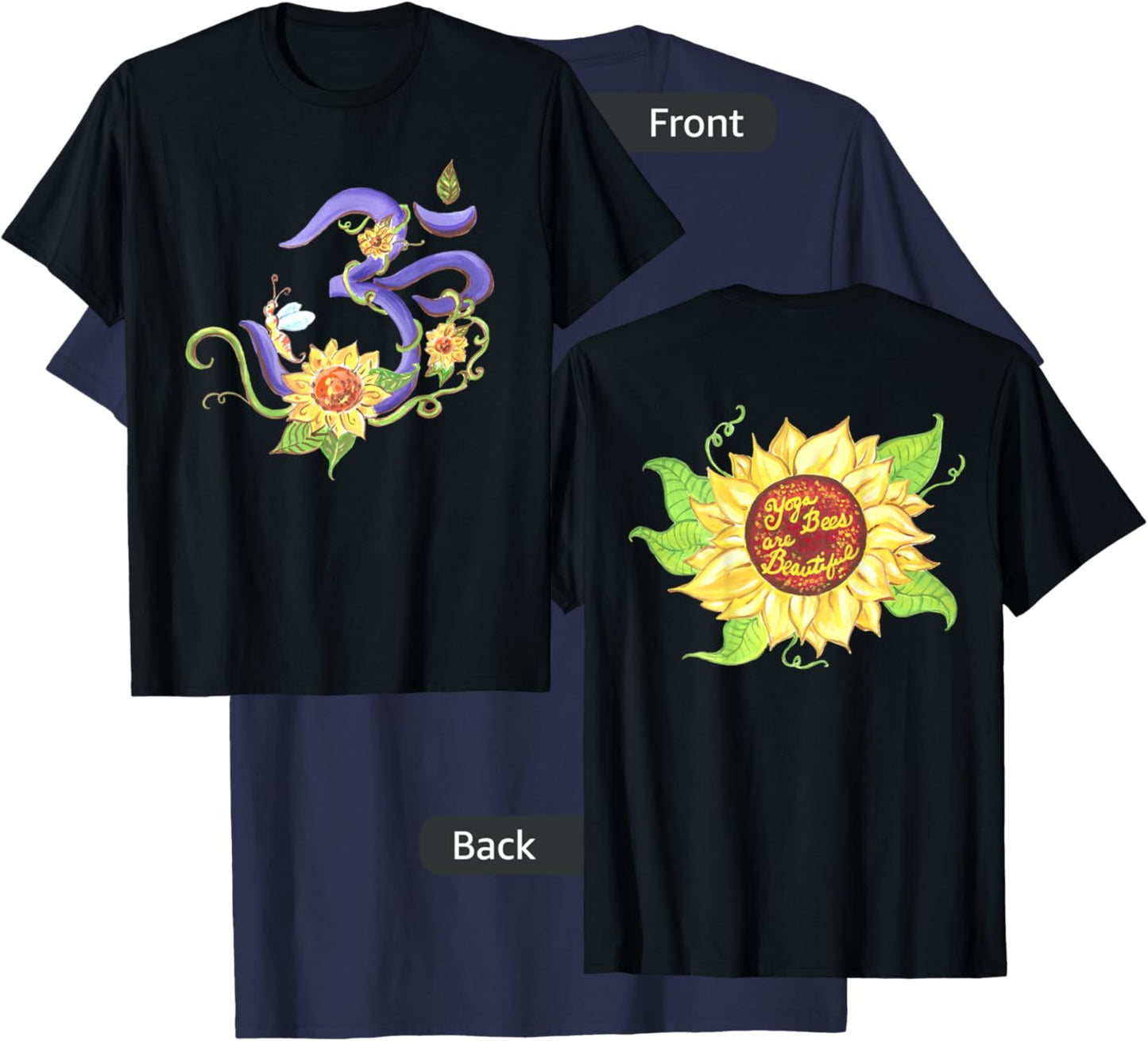 Sunflower Om T-Shirt - T-Shirt | Navy