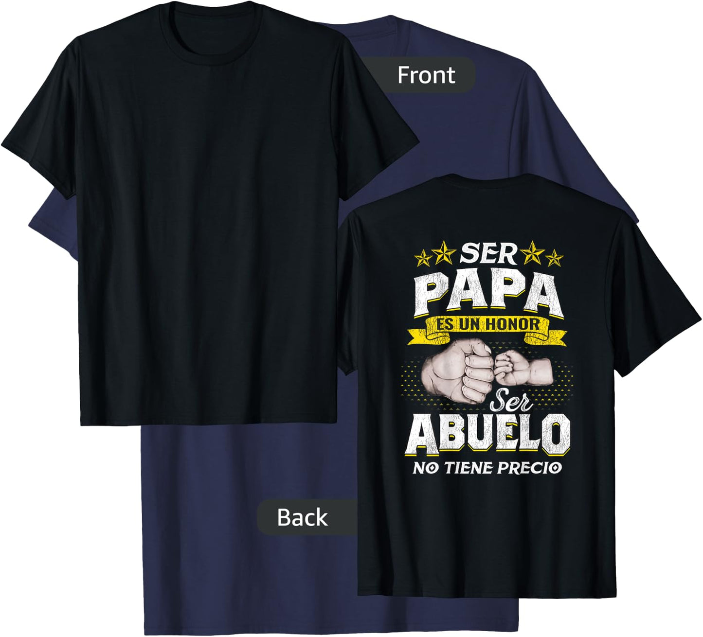 Nuevo Abuelo / New Grandfather Beautiful Saying T-Shirt - T-Shirt | Navy