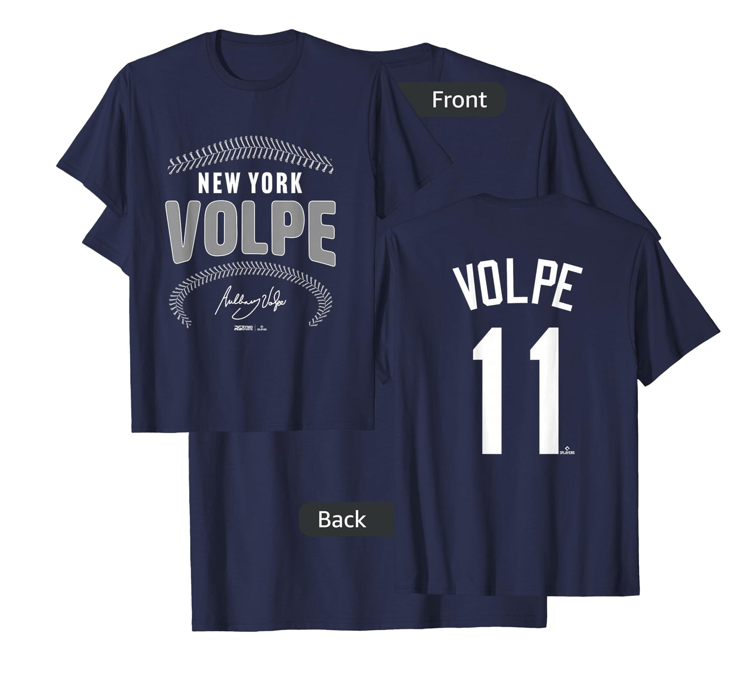 Anthony Volpe New York Baseball Name & Number (Front & Back) T-Shirt