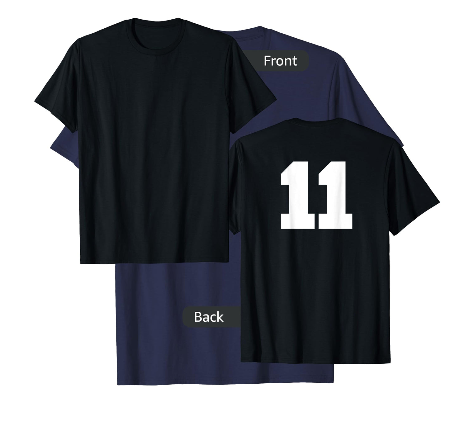 Number 11 Sports Jersey Player #11 Fan BACK PRINT Varsity T-Shirt