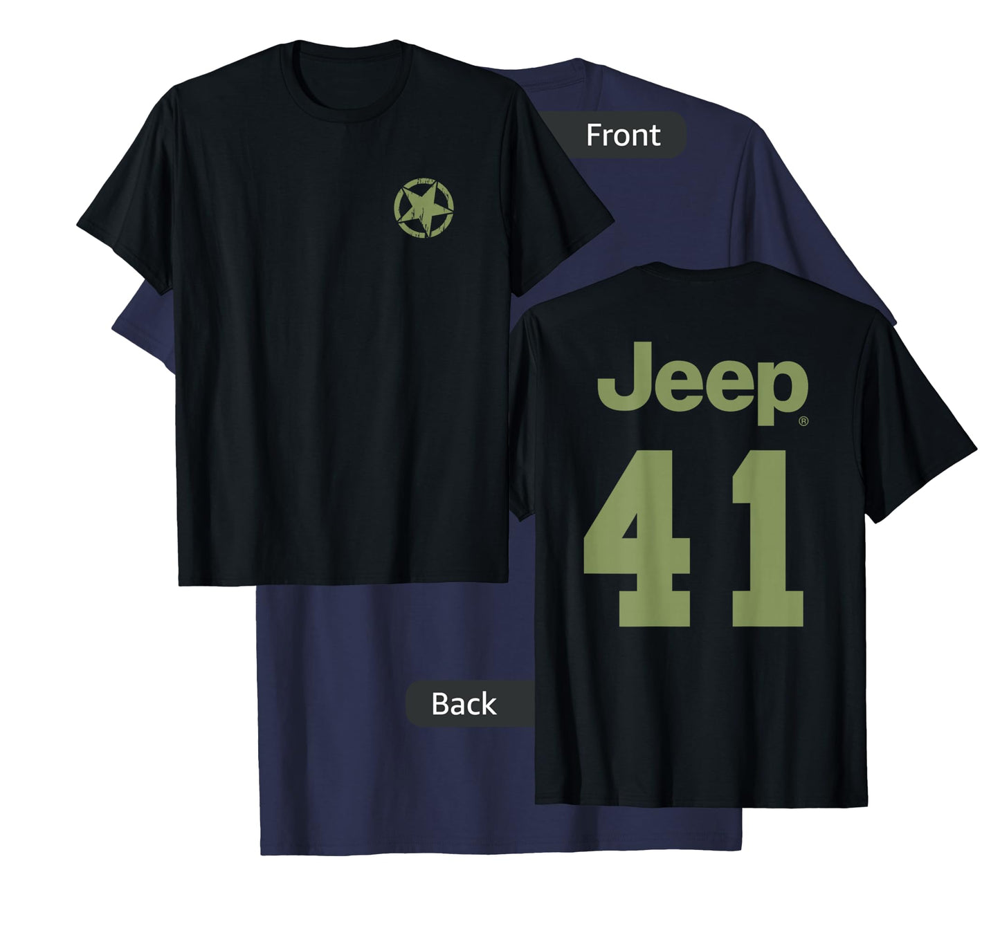 Jeep Star Jersey (Front/Back Print) T-Shirt