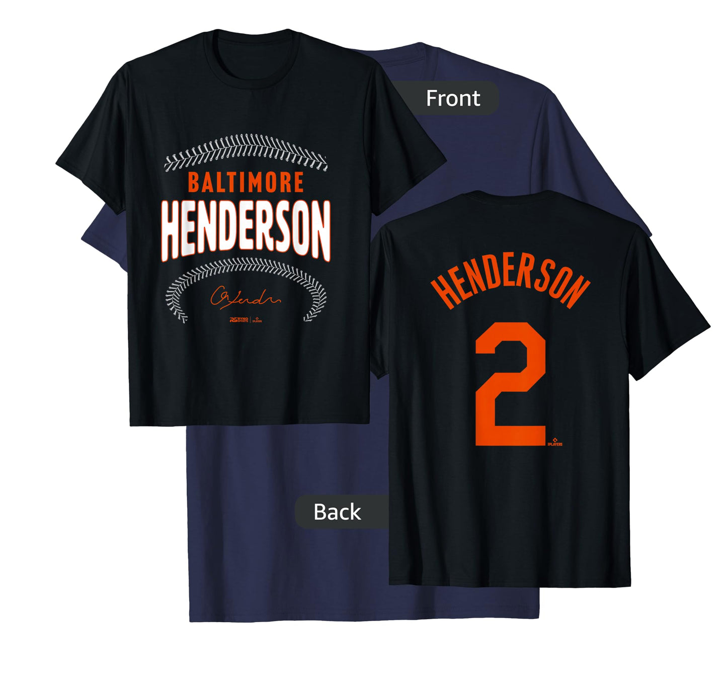 Gunnar Henderson Baltimore Name & Number (Front & Back) T-Shirt