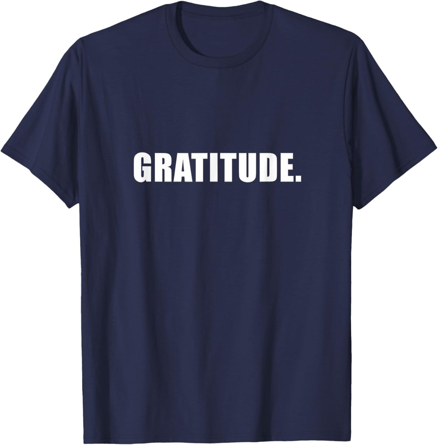 Gratitude Inspirational Novelty Celebrate Recovery T-Shirt - T-Shirt | Navy
