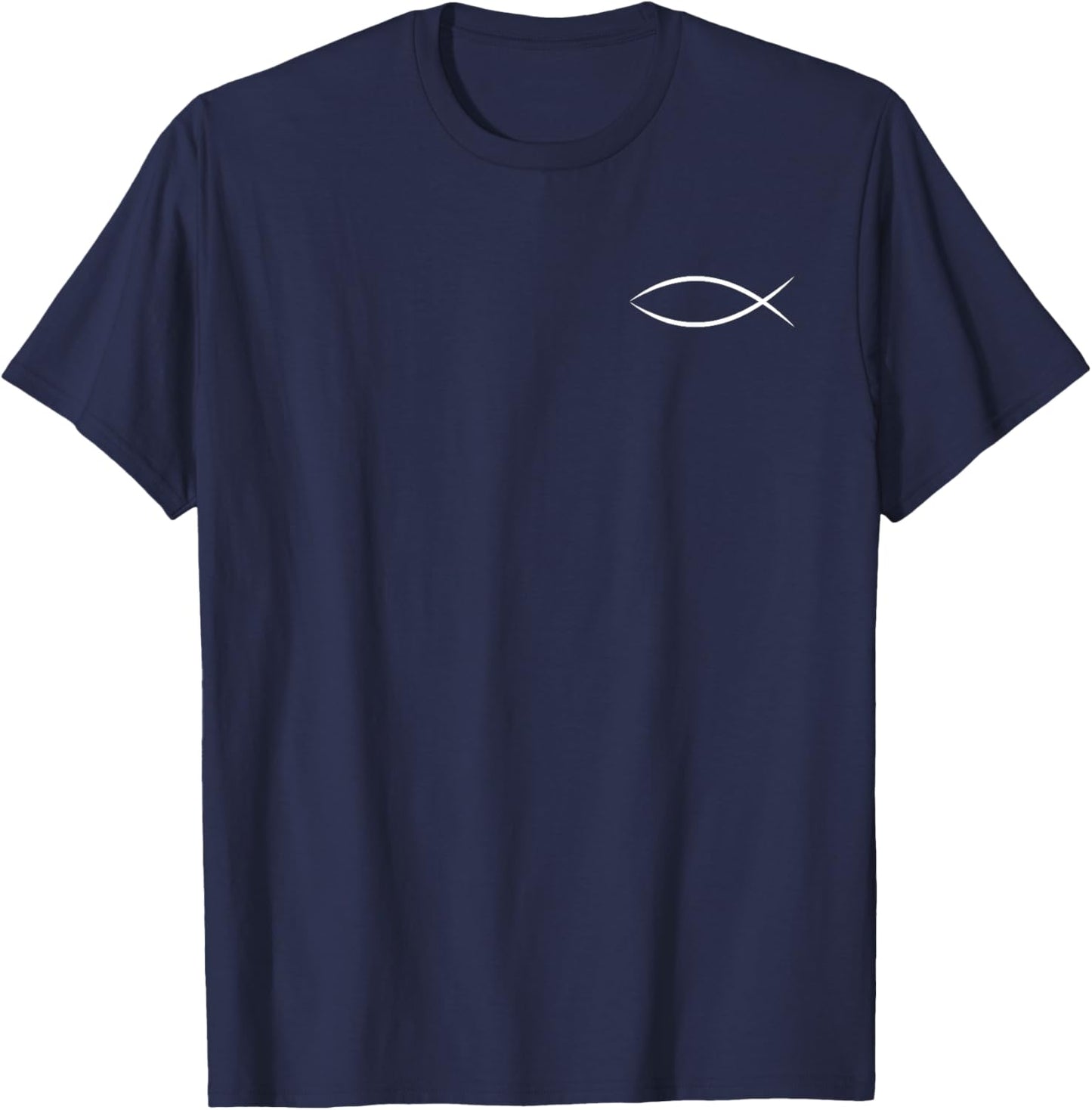 Ichthys Ichthus Jesus Fish Christian Symbol T-Shirt - T-Shirt | Navy