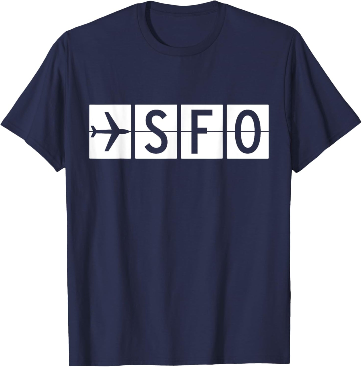 SFO San Francisco California Airport T-Shirt - T-Shirt | Navy
