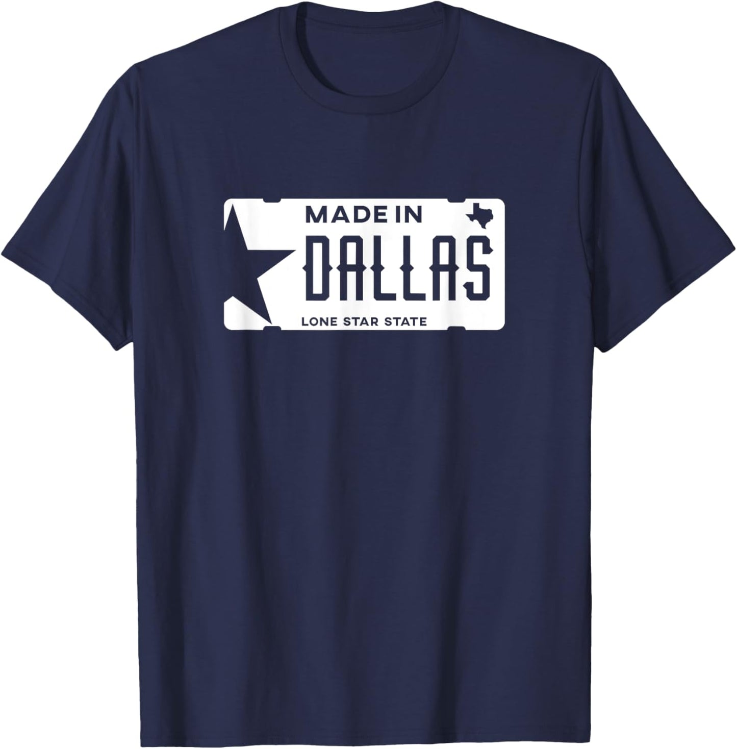 Made in Dallas Texas The Big D Born and Bred T-Shirt - T-Shirt | Navy