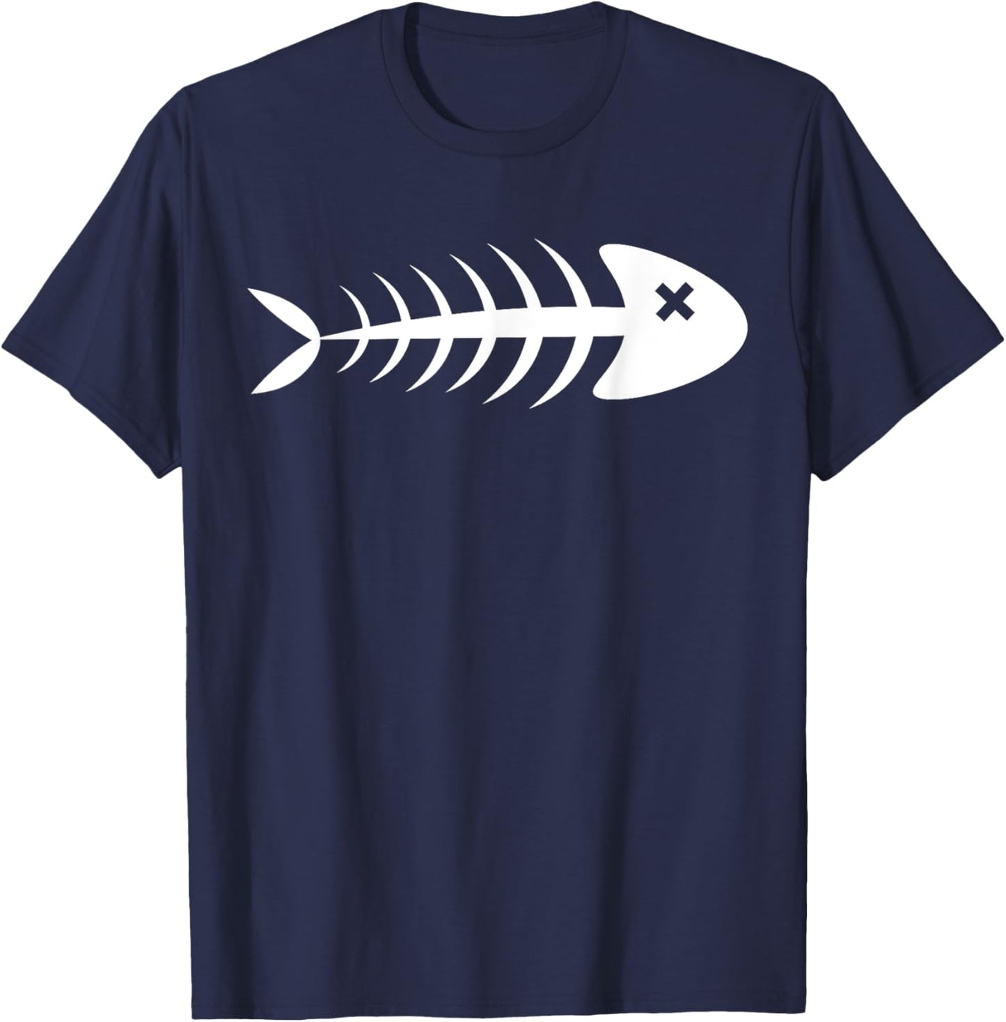 Fish Bones, Graphic Tops - , Women and Kids T-Shirt - T-Shirt | Navy