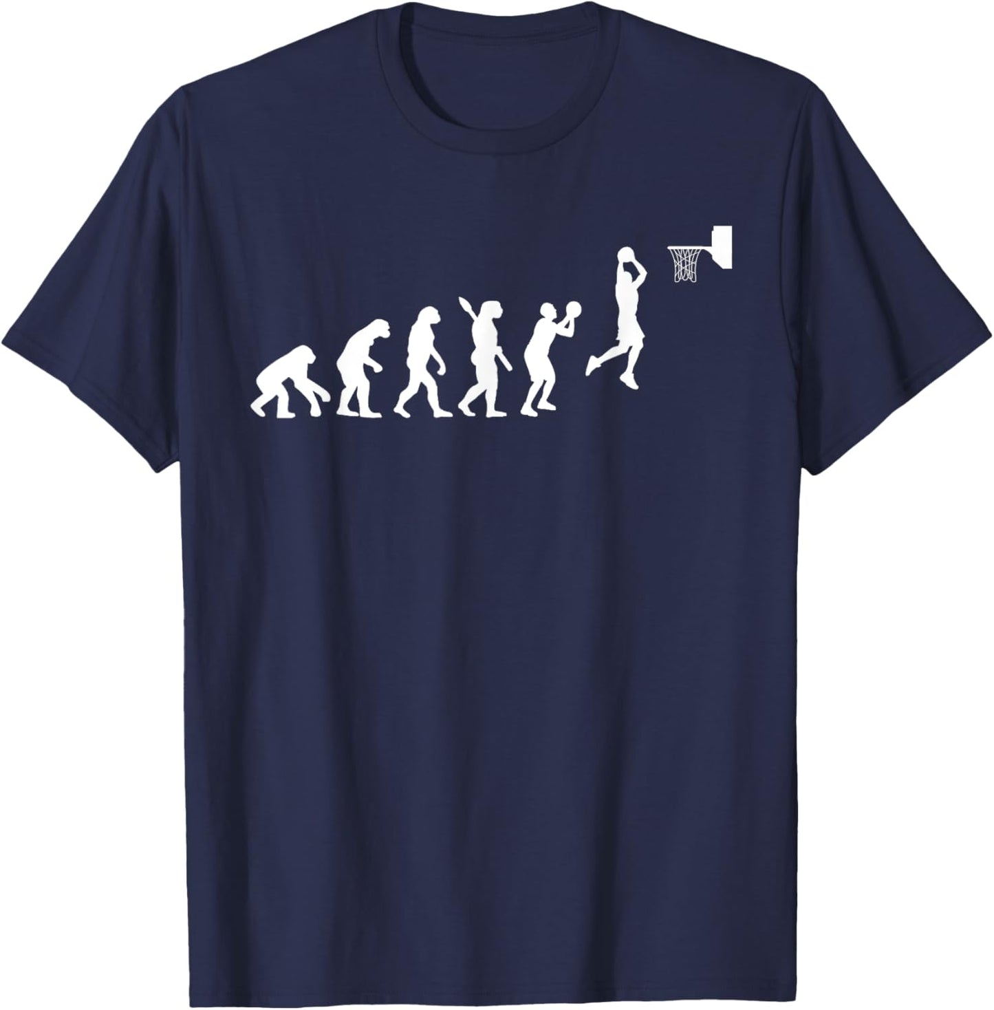 Basketball Player Basketballer Sports Evolution T-Shirt - T-Shirt | Navy