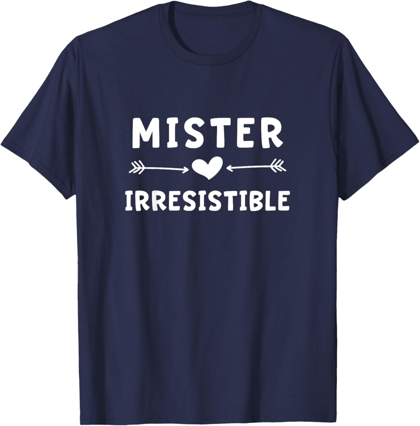 Mister Irresistible Heart and Arrow Valentines Day T-Shirt - T-Shirt | Navy
