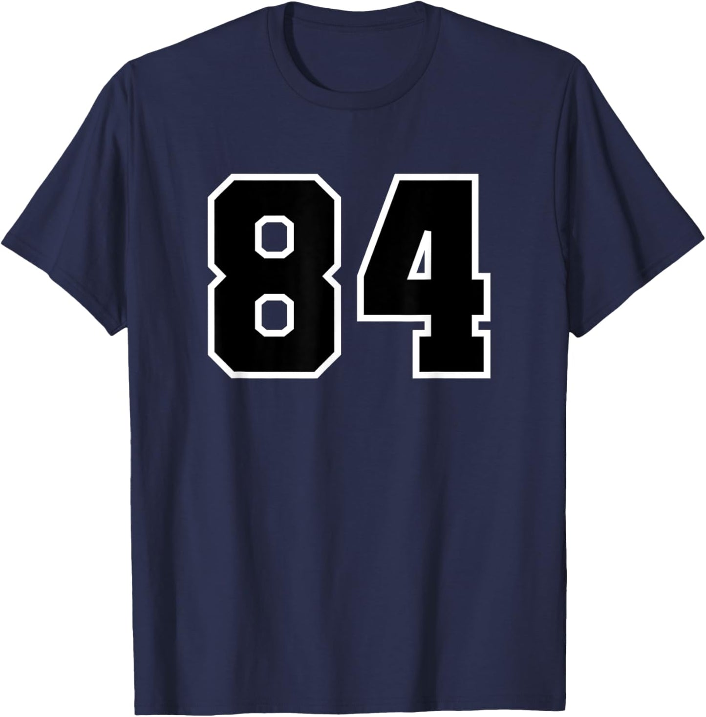 Number #84 Numeral T-Shirt - T-Shirt | Navy