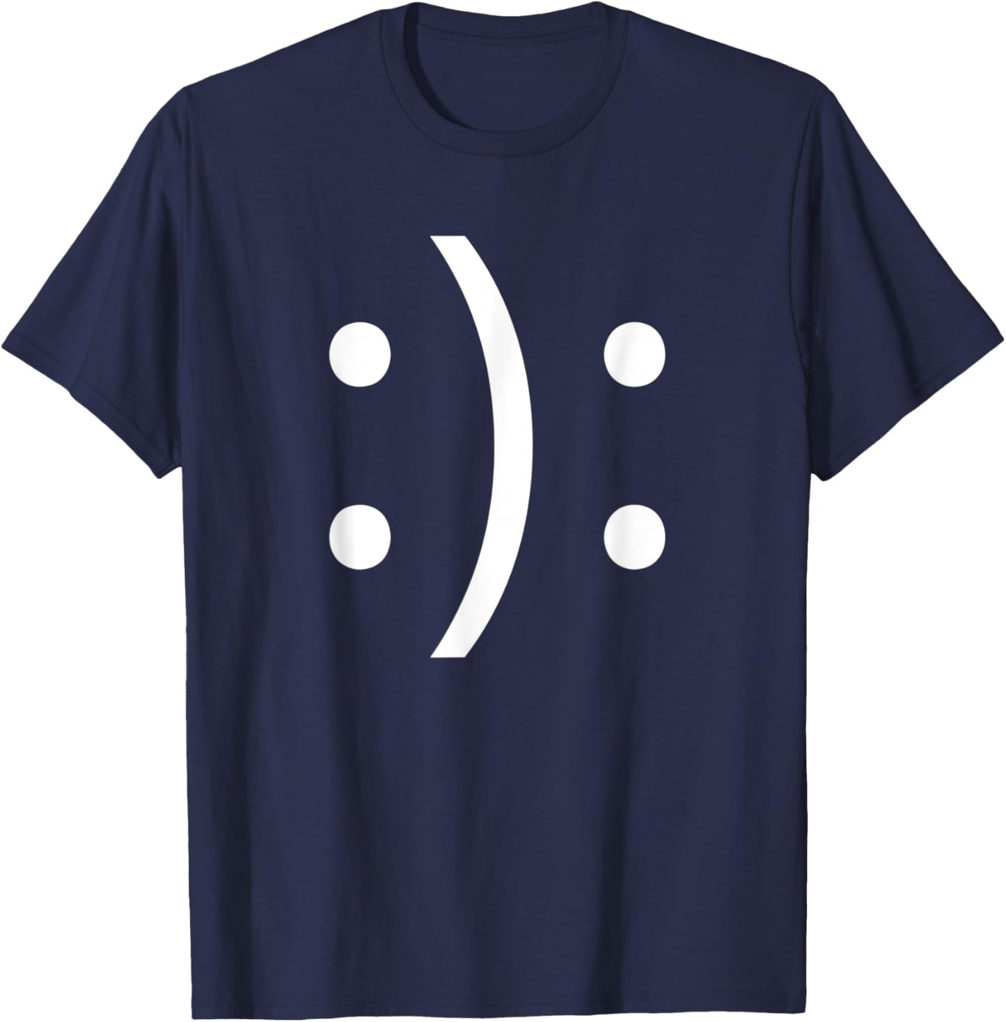 Bipolar Emoticon Sad Happy Face Bipolar Disorder Awareness T-Shirt - T-Shirt | Navy