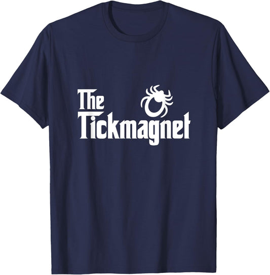 Tick Magnet Funny Summer Camping Hiking Bug Repellent Ticks Women Girls Kids T-Shirt - T-Shirt | Navy