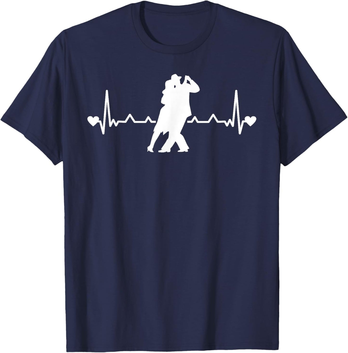 Tango Argentino Dancing Heartbeat Milonga Vals Tango Dancer T-Shirt - T-Shirt | Navy