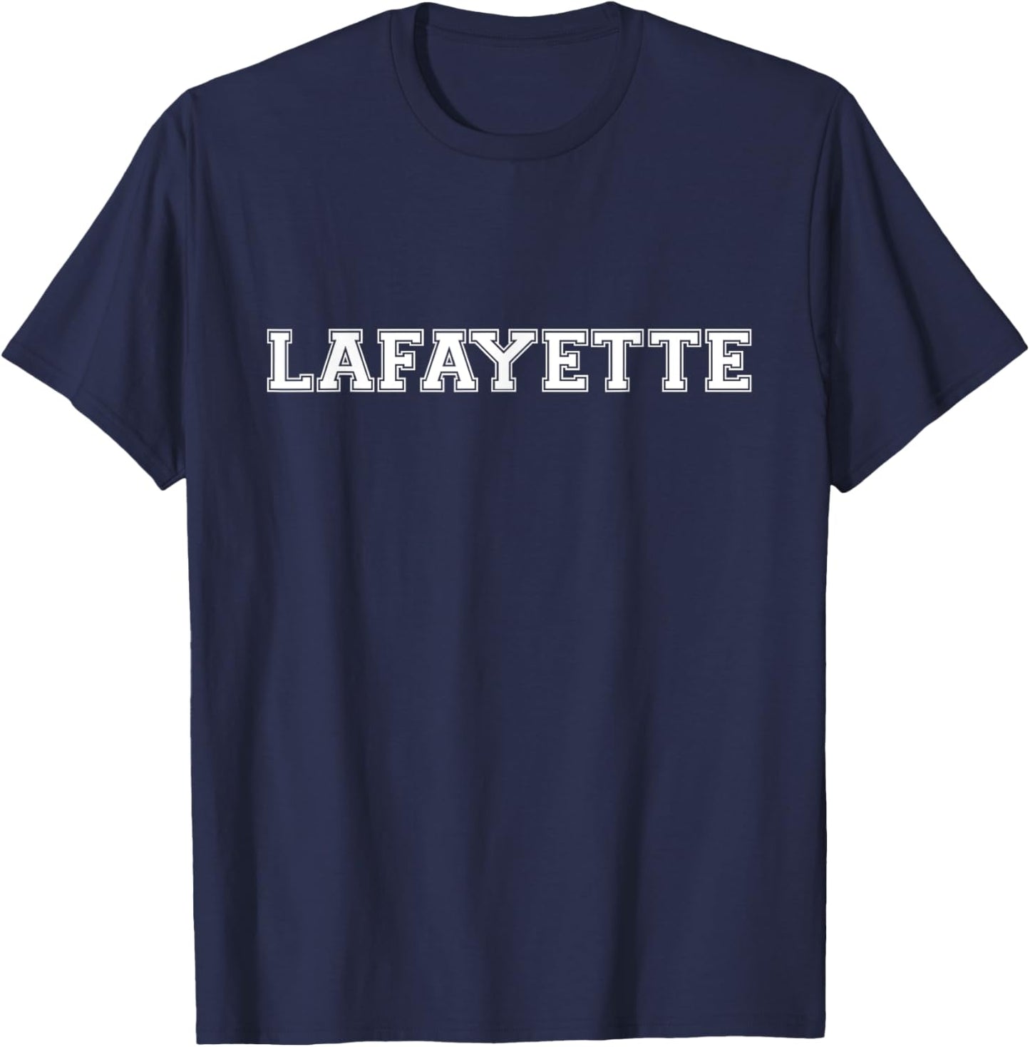 College University Varsity Style Lafayette Louisiana LA T-Shirt - T-Shirt | Navy