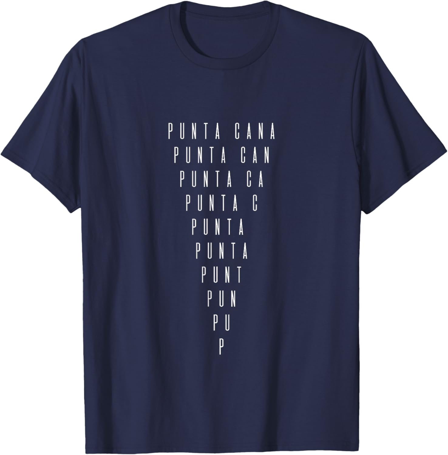 Punta Cana Triangle Word Art - Dominican Republic Souvenir T-Shirt - T-Shirt | Navy
