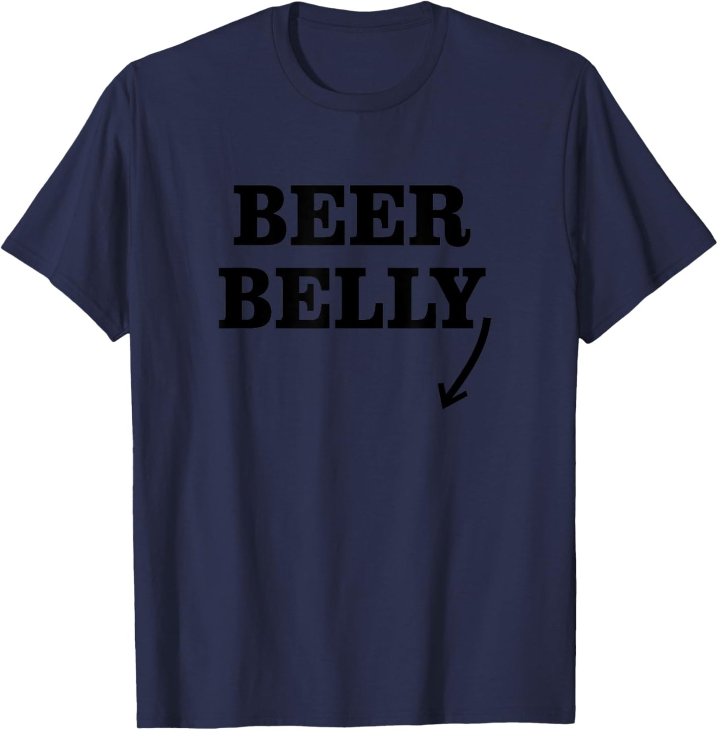 Beer Belly Funny T-Shirt - T-Shirt | Navy