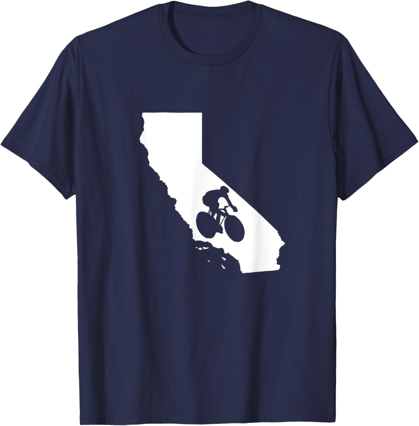 California State Biking Biker Bicycle Bicyclist T-Shirt - T-Shirt | Navy