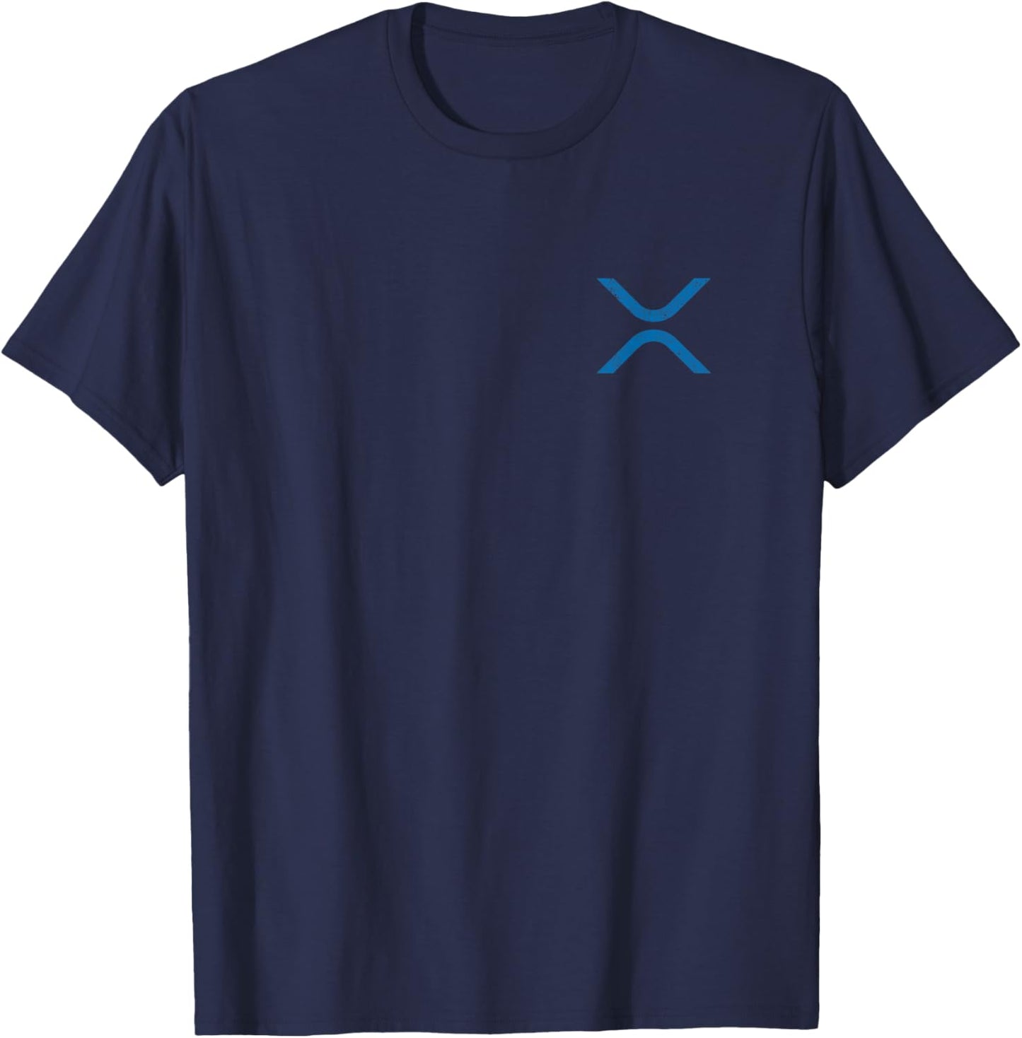 XRP Crypto Vintage Retro Pocket T-Shirt - T-Shirt | Navy