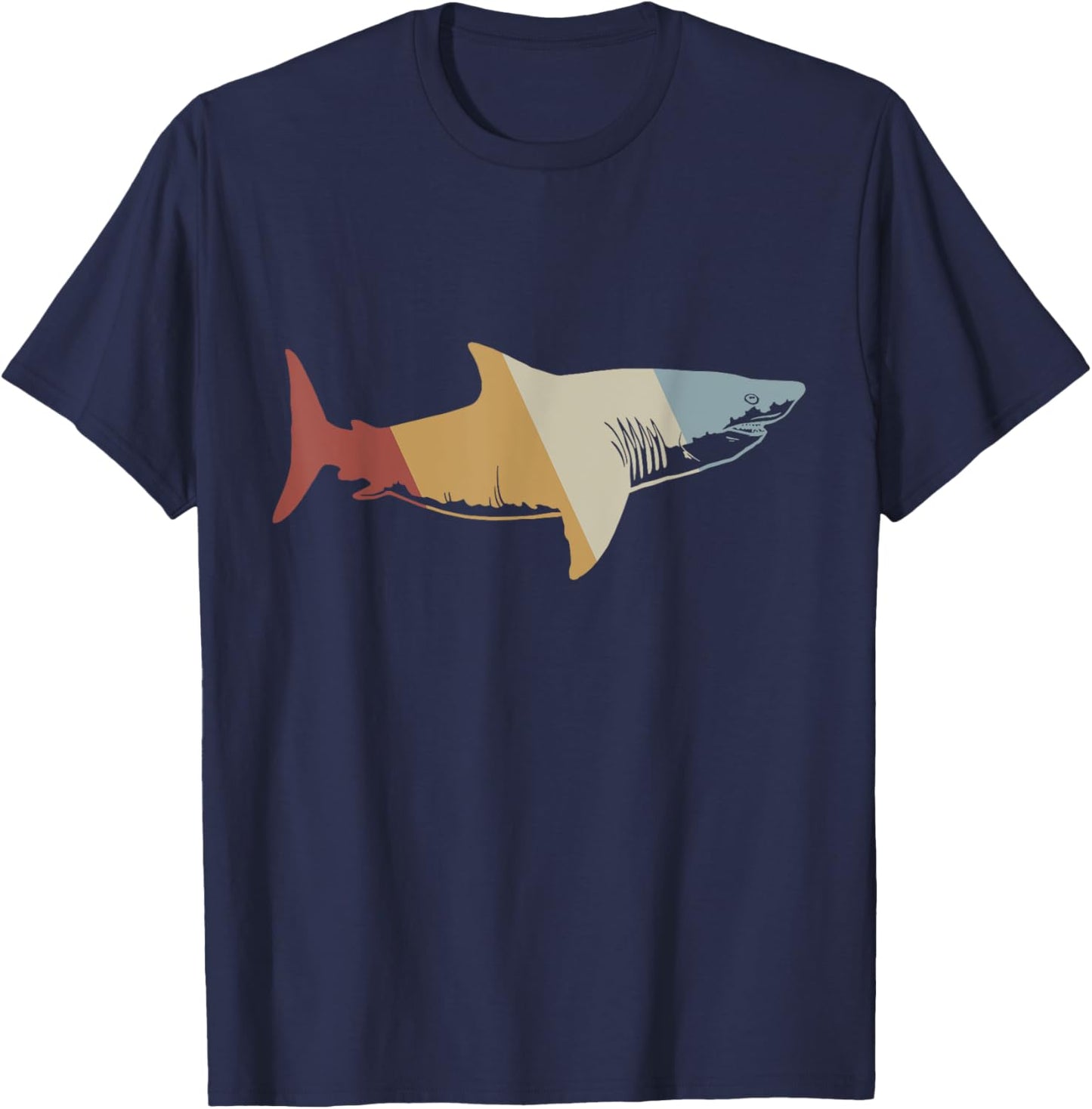 Shark Retro Style Vintage T-Shirt - T-Shirt | Navy