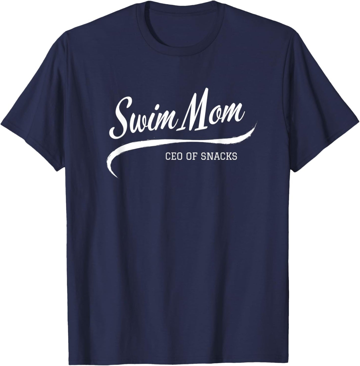 Women’s Swim Team Mom Proud Swim Mama Game Day Snack Mom T-Shirt - T-Shirt | Navy