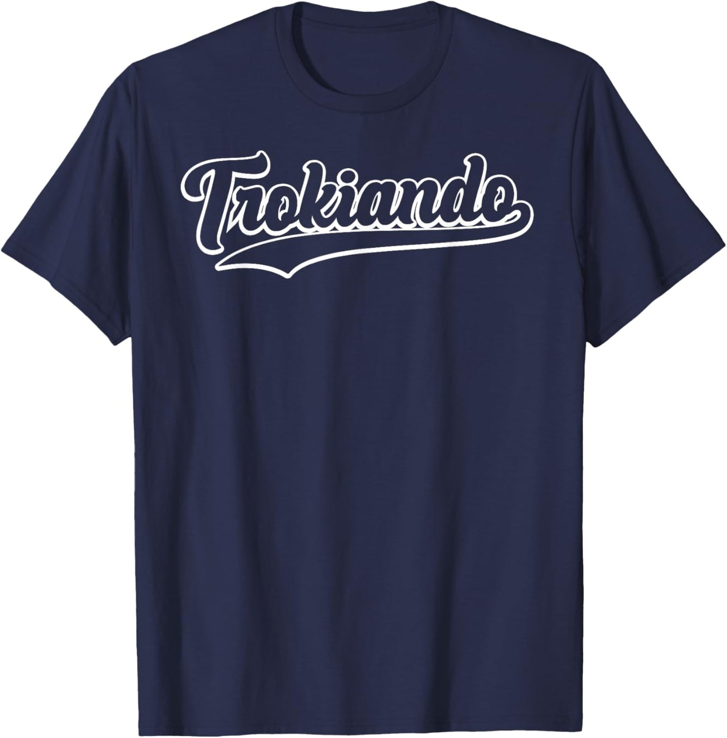 Trokiando Baseball Style Font design T-Shirt - T-Shirt | Navy