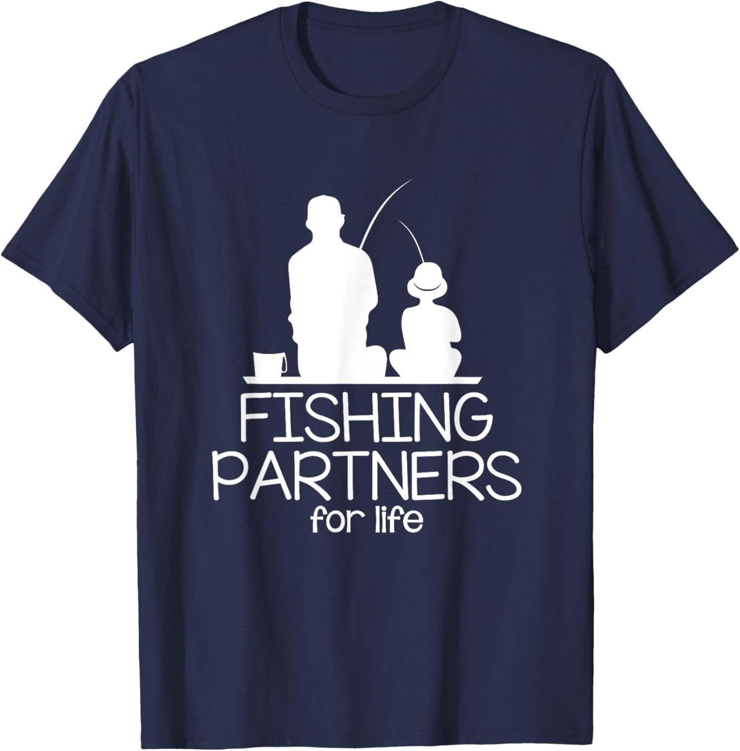 Fishing Partners For Life Father And Son Matching Outfits T-Shirt - T-Shirt | Navy