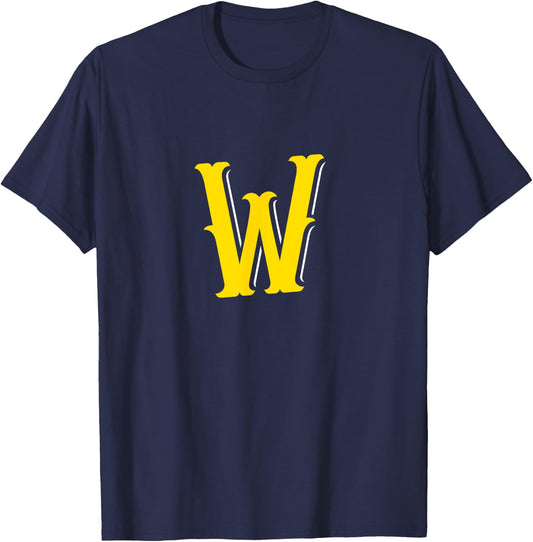 Gold Block W T-Shirt - T-Shirt | Navy