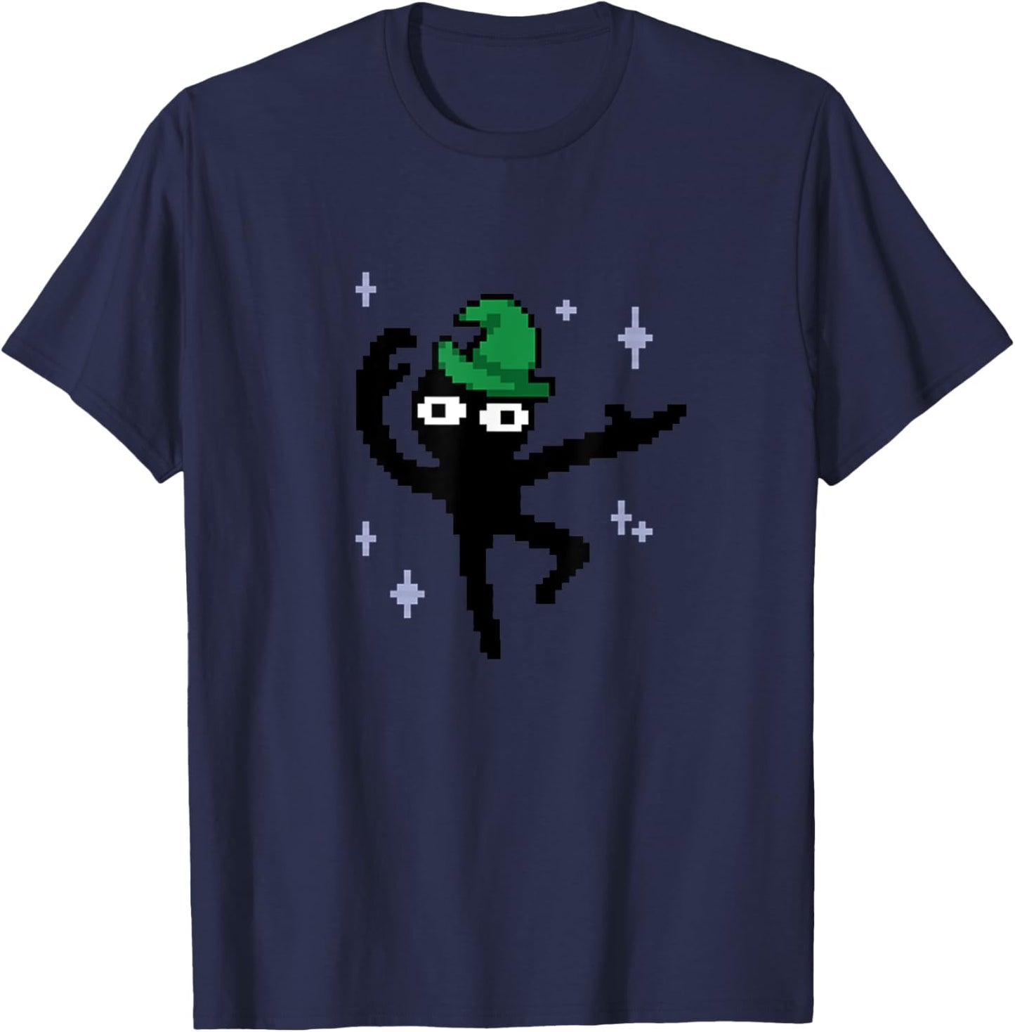 Inscryption Dancing Pixel Wizard Horror Card Game Halloween T-Shirt - T-Shirt | Navy