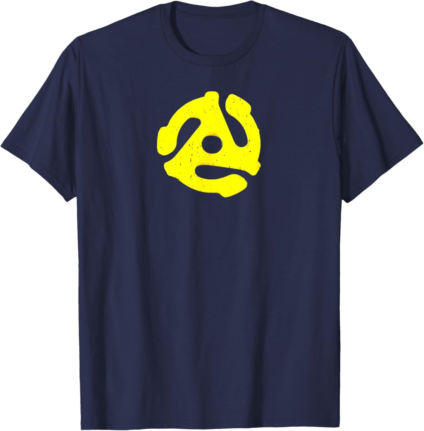 45 RPM Vinyl Plate Adapter Turntable Music Album Vintage T-Shirt - T-Shirt | Navy