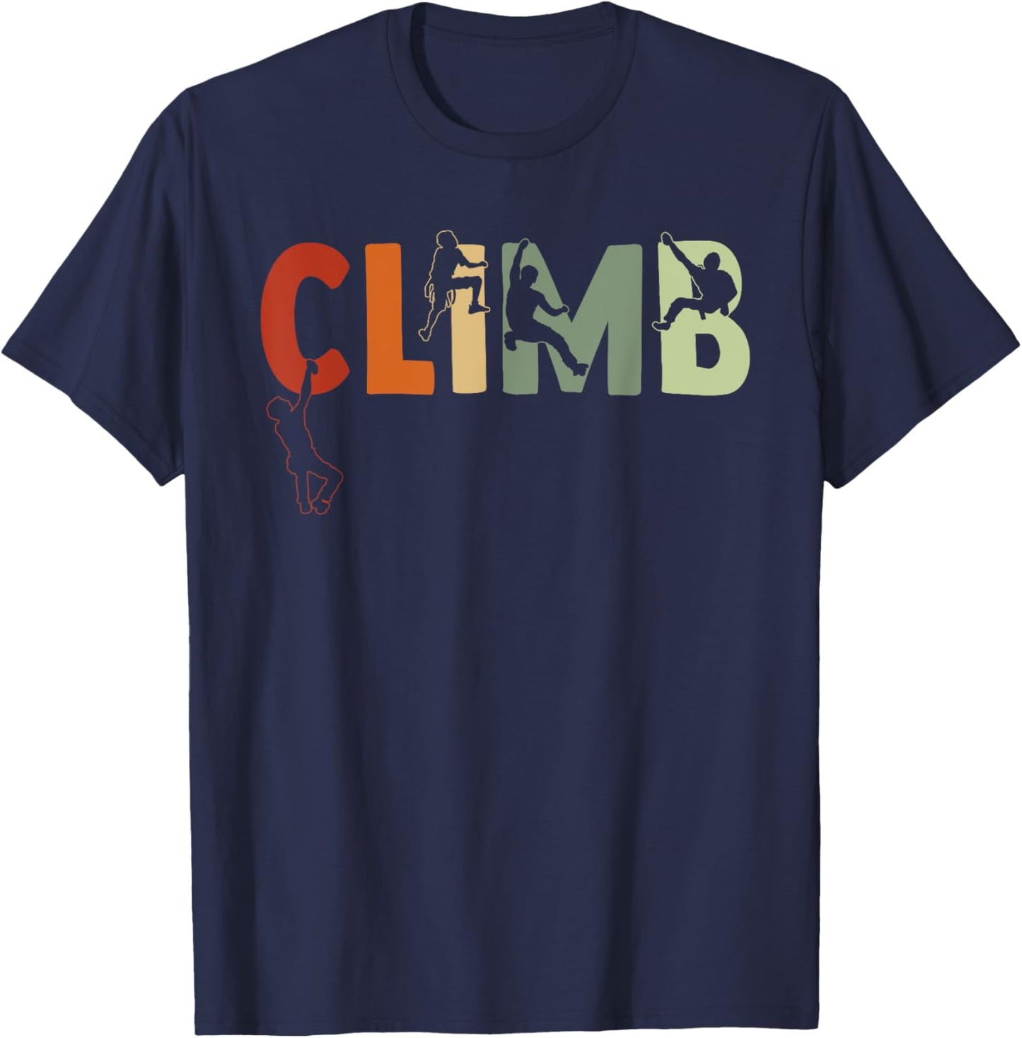 Climbing Bouldering Rock Climber Climbing T-Shirt - T-Shirt | Navy