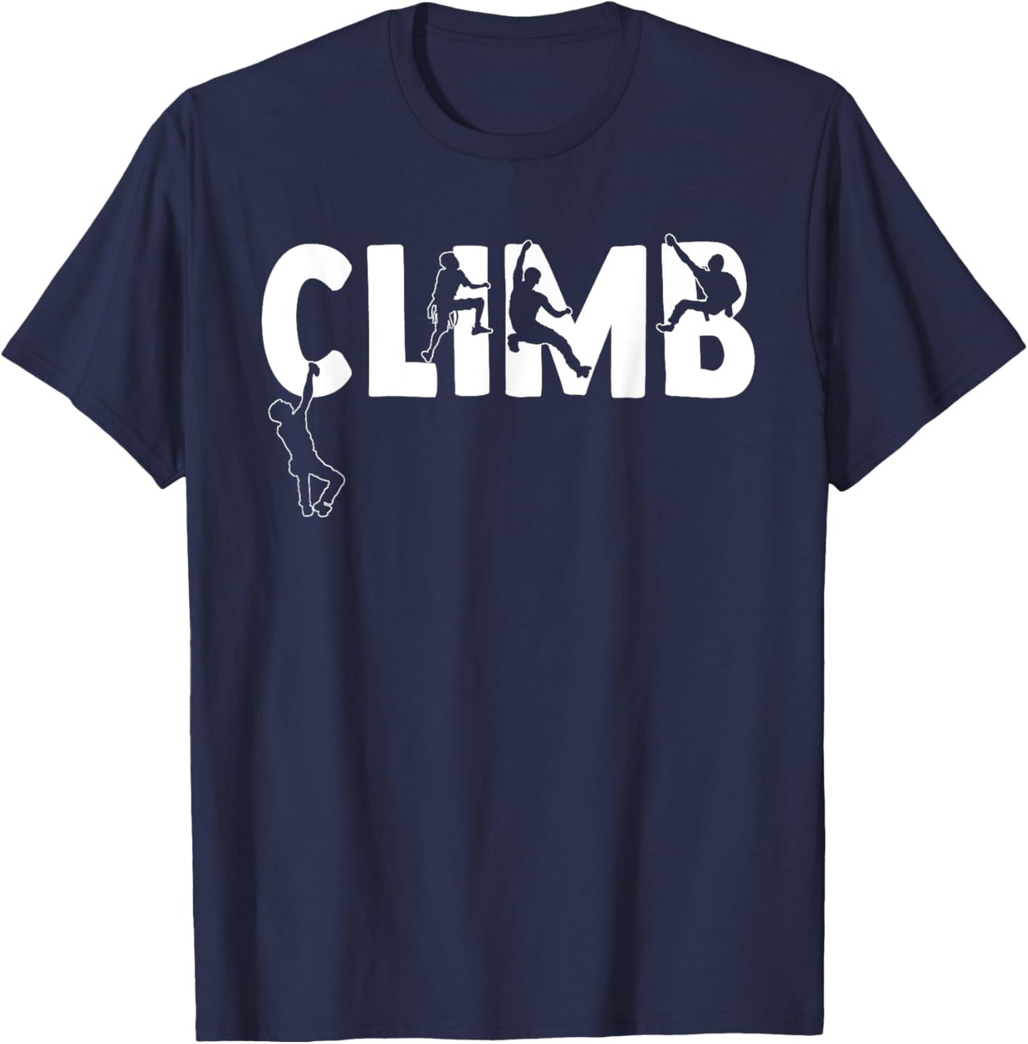 Vintage Climbing Bouldering Rock Climber Climbing T-Shirt - T-Shirt | Navy