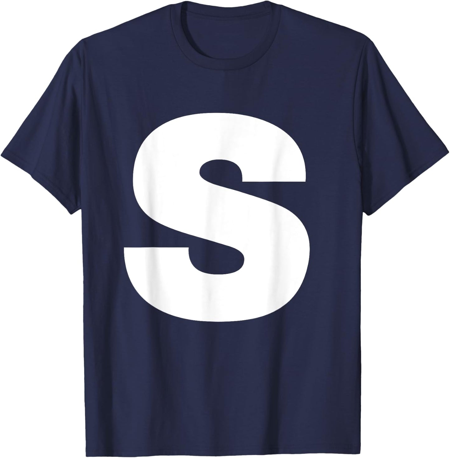 Letter S Capital Alphabet S Monogram Initial Name Birthday T-Shirt - T-Shirt | Navy