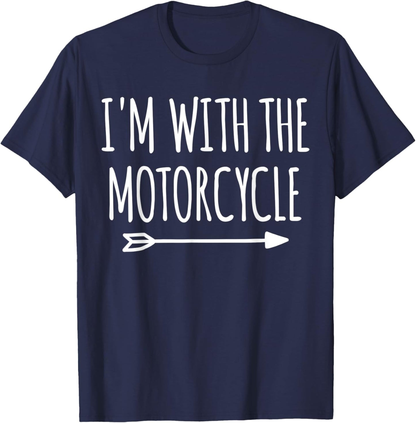 I'm With Motorcycle Halloween Matching Couples Costume T-Shirt - T-Shirt | Navy