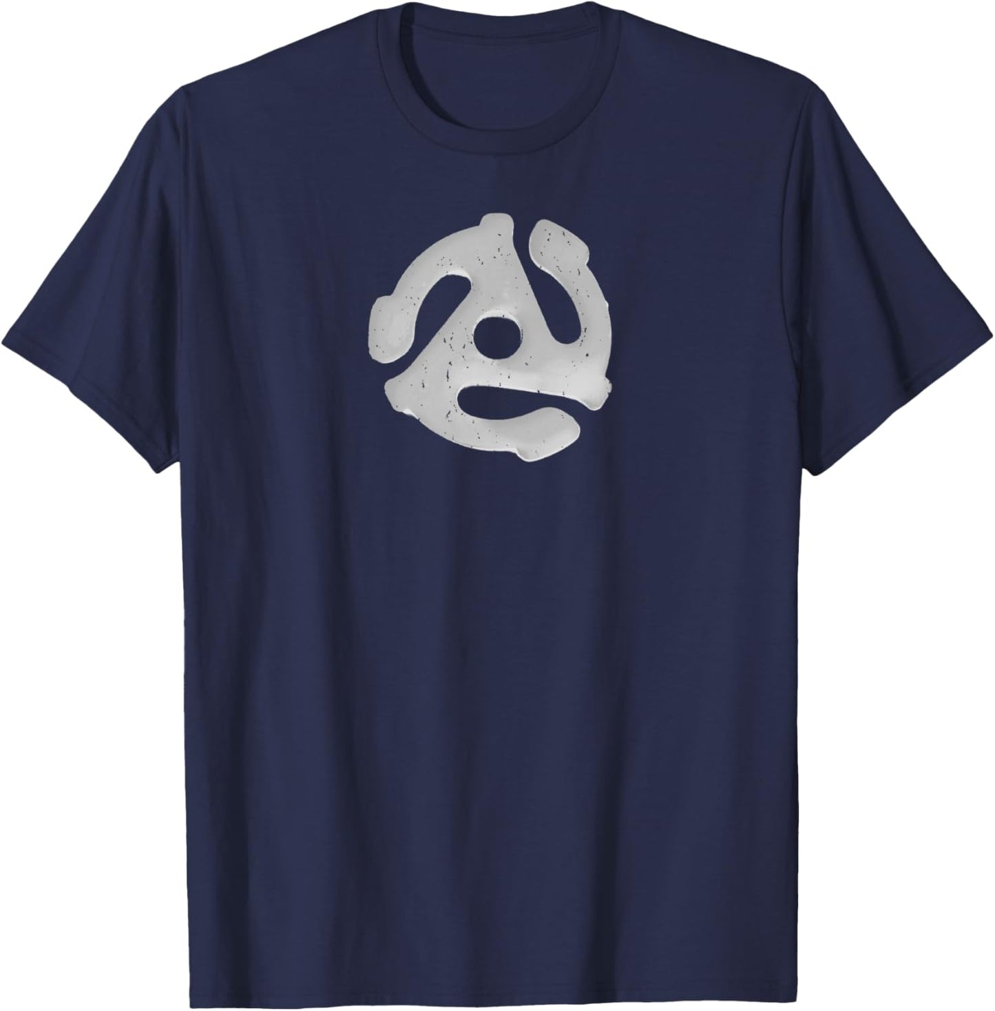 45 RPM Vinyl Plate Adapter Turntable Music Album Vintage T-Shirt - T-Shirt | Navy
