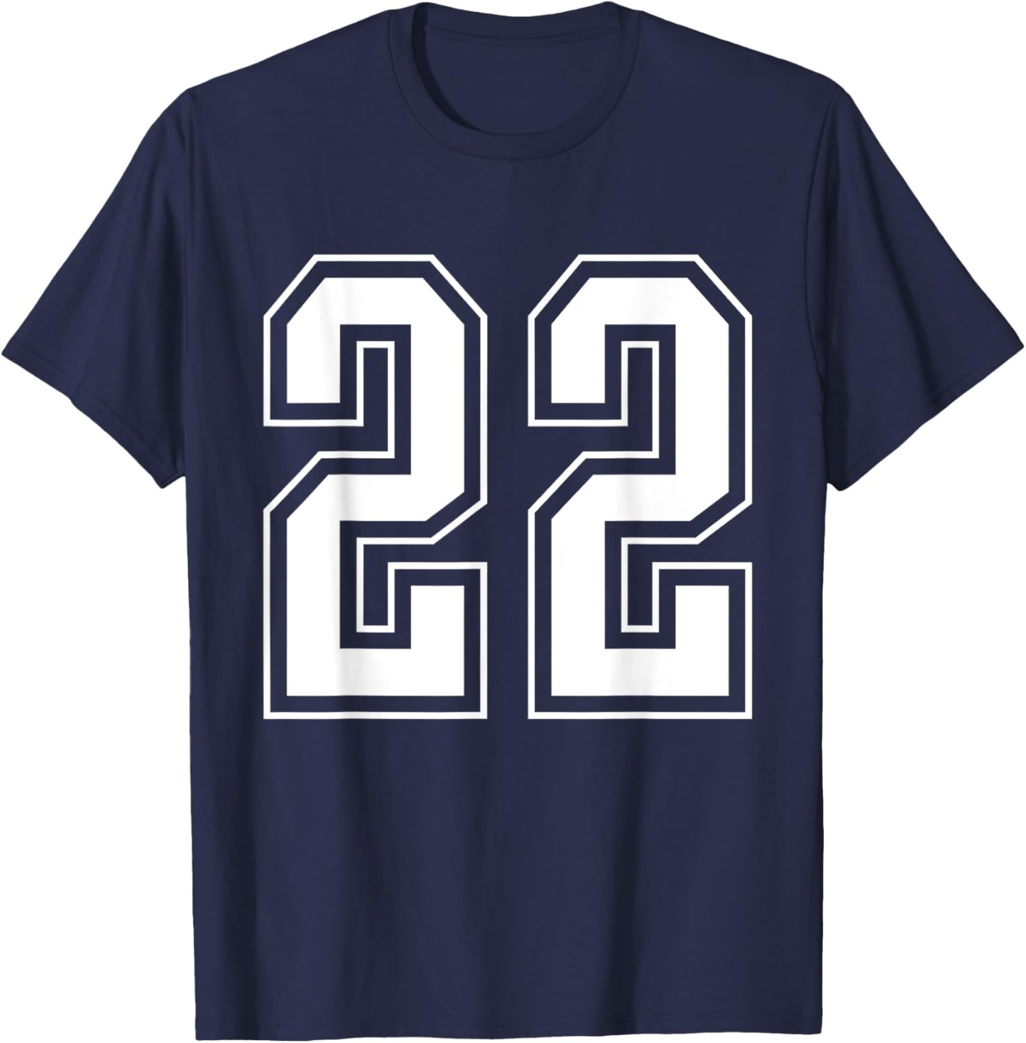 Varsity Jersey Number 22 T-Shirt - T-Shirt | Navy