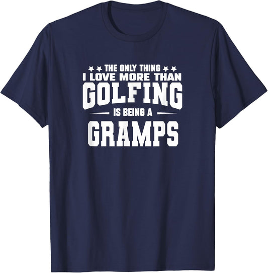 Golf Gramps Gifts From Grandkids Golfer Gramps Fun Cute Love T-Shirt - T-Shirt | Navy