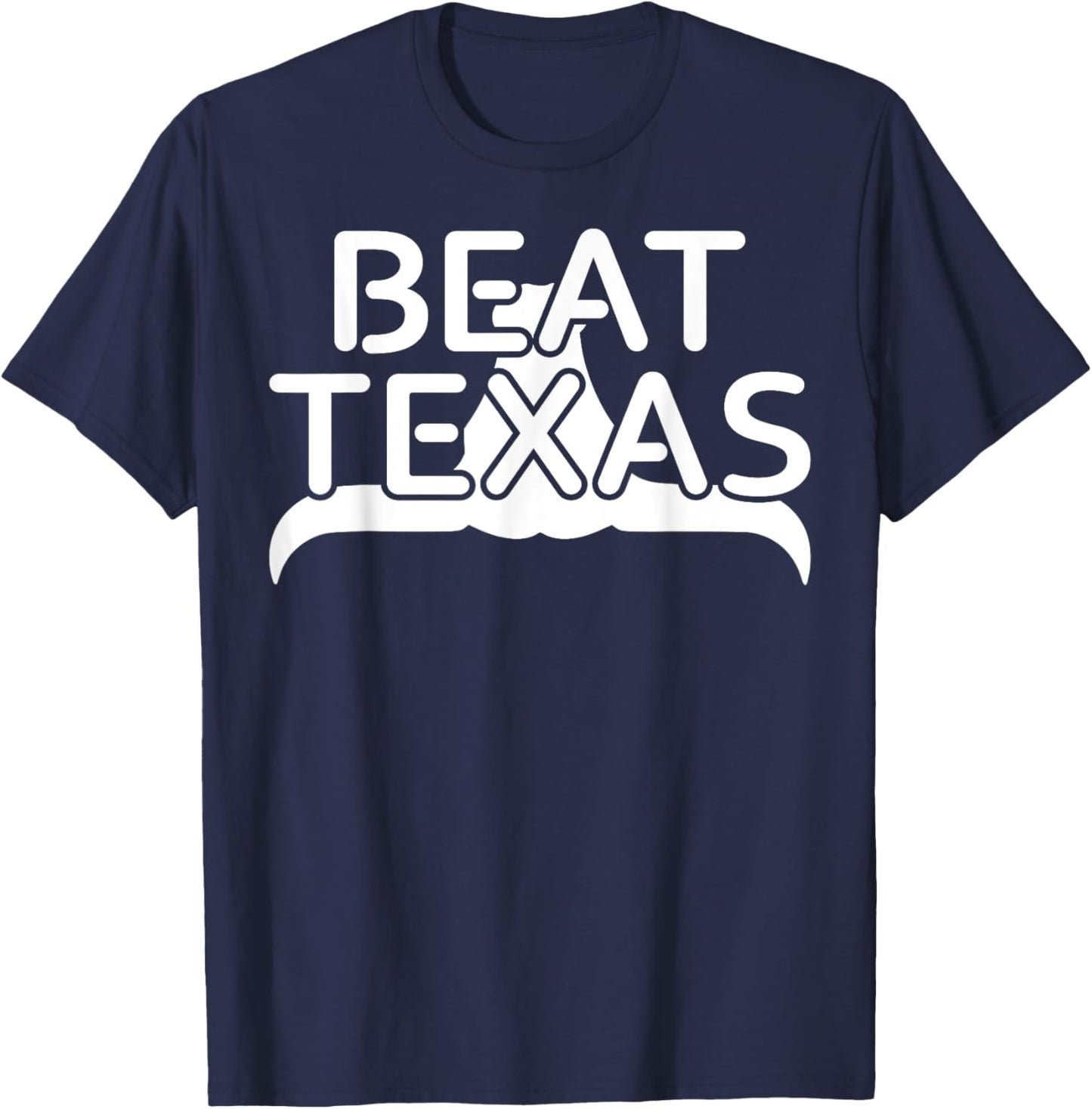 Beat Texas Horns Down Oklahoma Texas Red River T-Shirt - T-Shirt | Navy