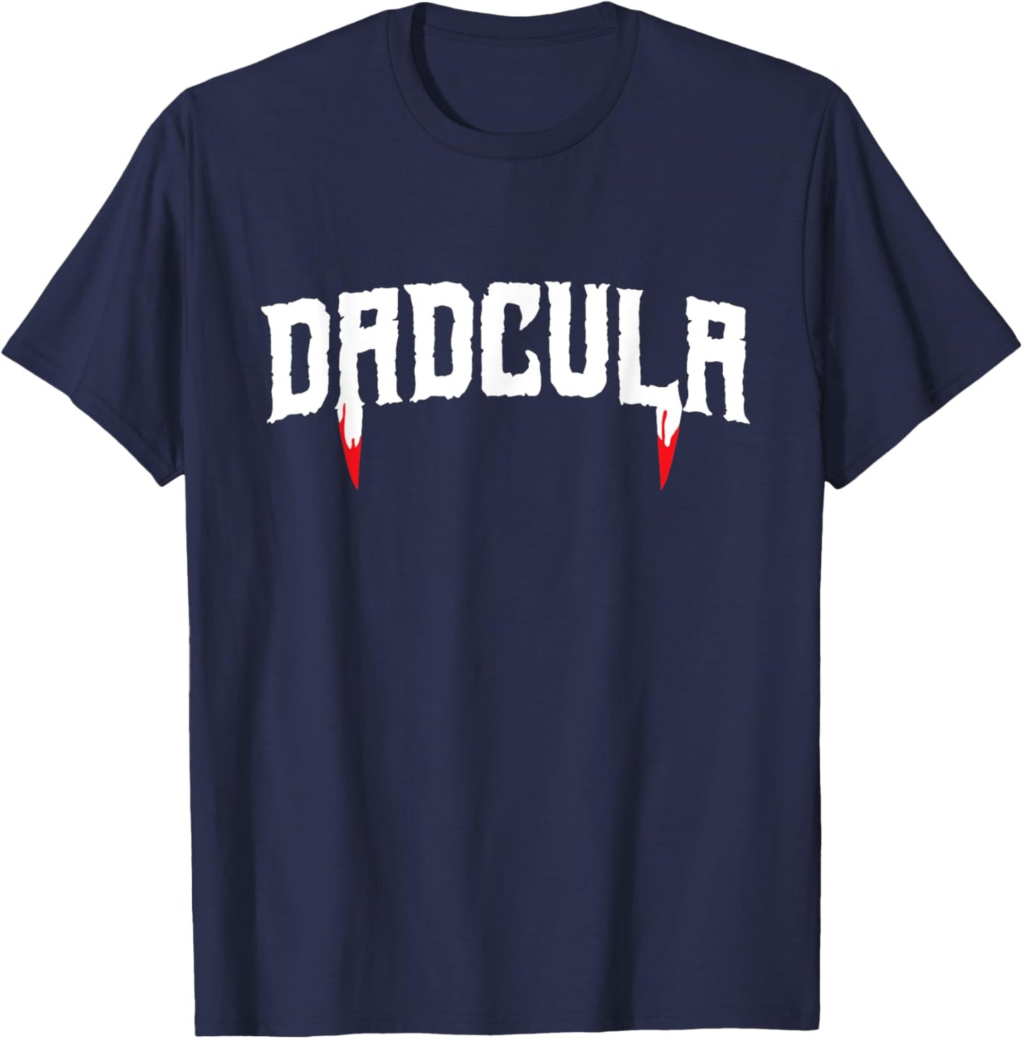 Funny Dadcula Halloween Dad Costume Vampire Fangs T-Shirt - T-Shirt | Navy