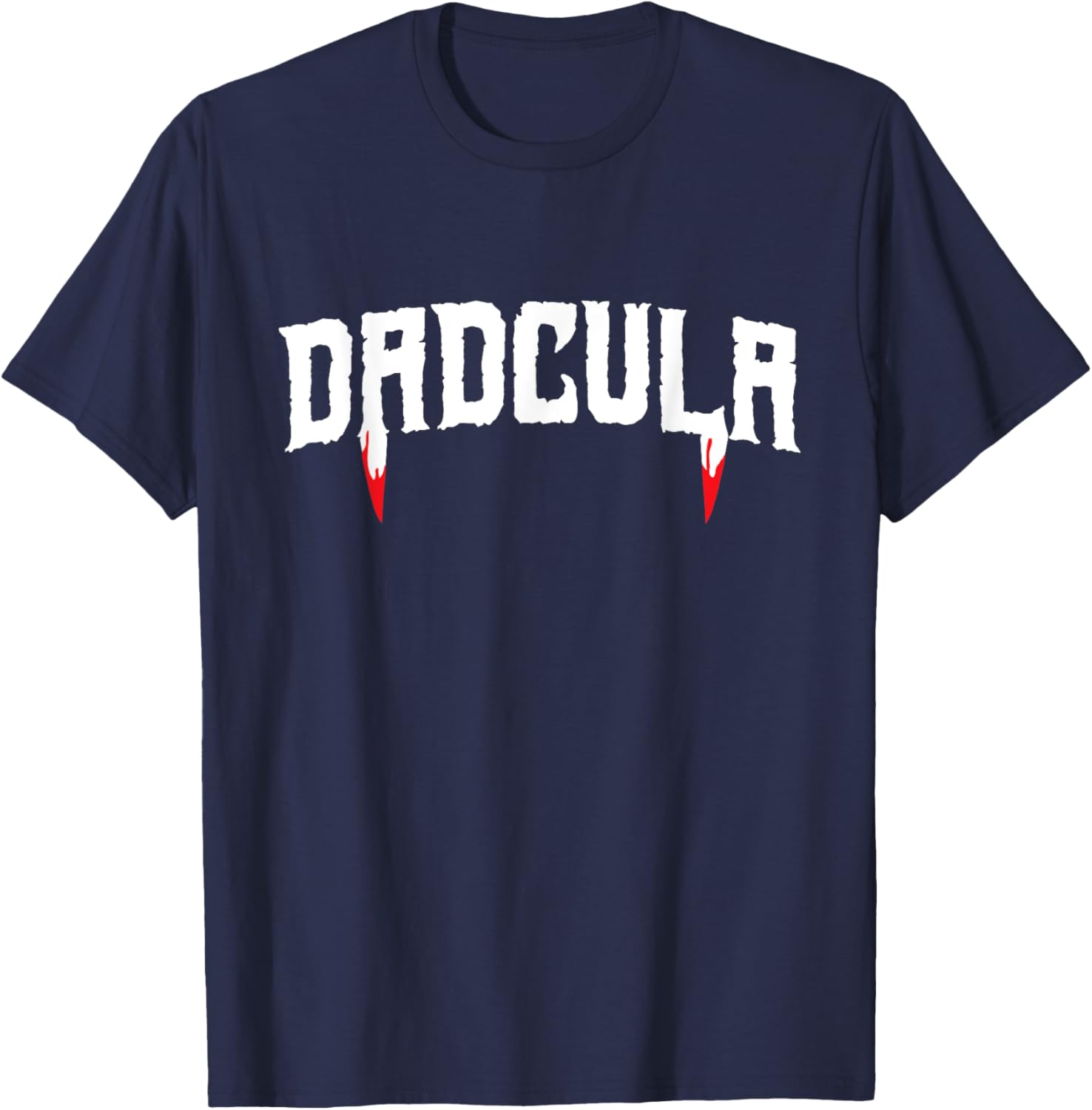 Funny Dadcula Halloween Dad Costume Vampire Fangs T-Shirt - T-Shirt | Navy