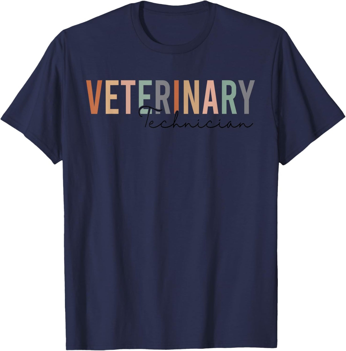 Veterinary Technician, Vet Tech Veterinarian Technician T-Shirt - T-Shirt | Navy