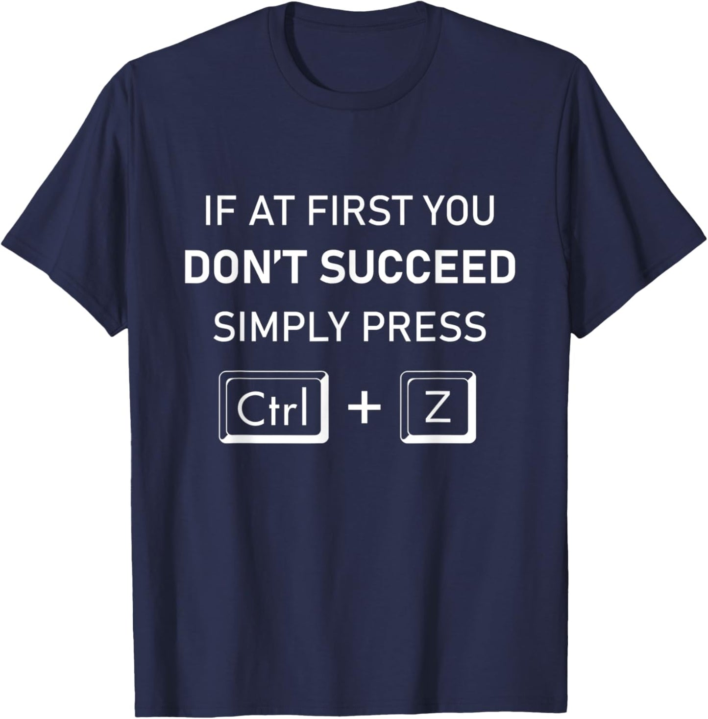 Funny Undo Computer Keyboard Shortcut T-Shirt - T-Shirt | Navy