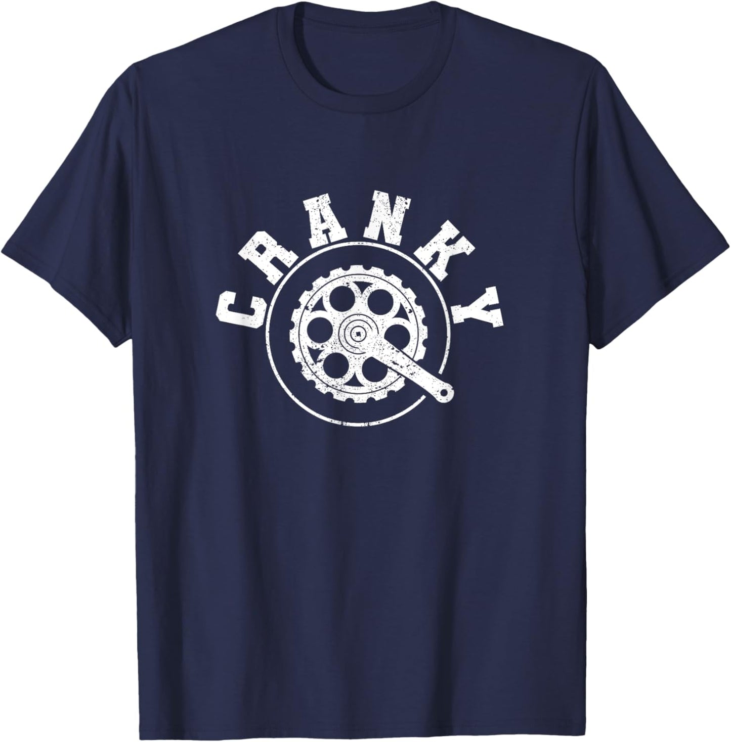 Cranky Funny Bicycle Lover Crank Cycling Biker Mountain Bike T-Shirt - T-Shirt | Navy